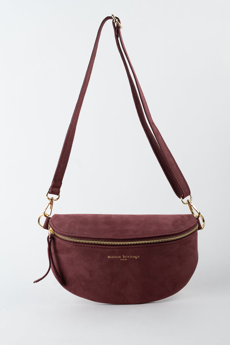 Sac Banane Kimi Nubuk - Bordeau