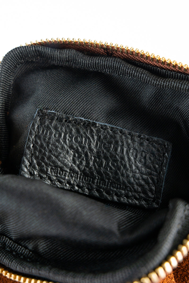 Bolso de hombro Laila de ante - Marrón