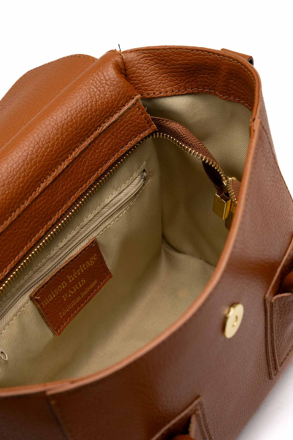 Borsa a mano Lazzo - Cammello