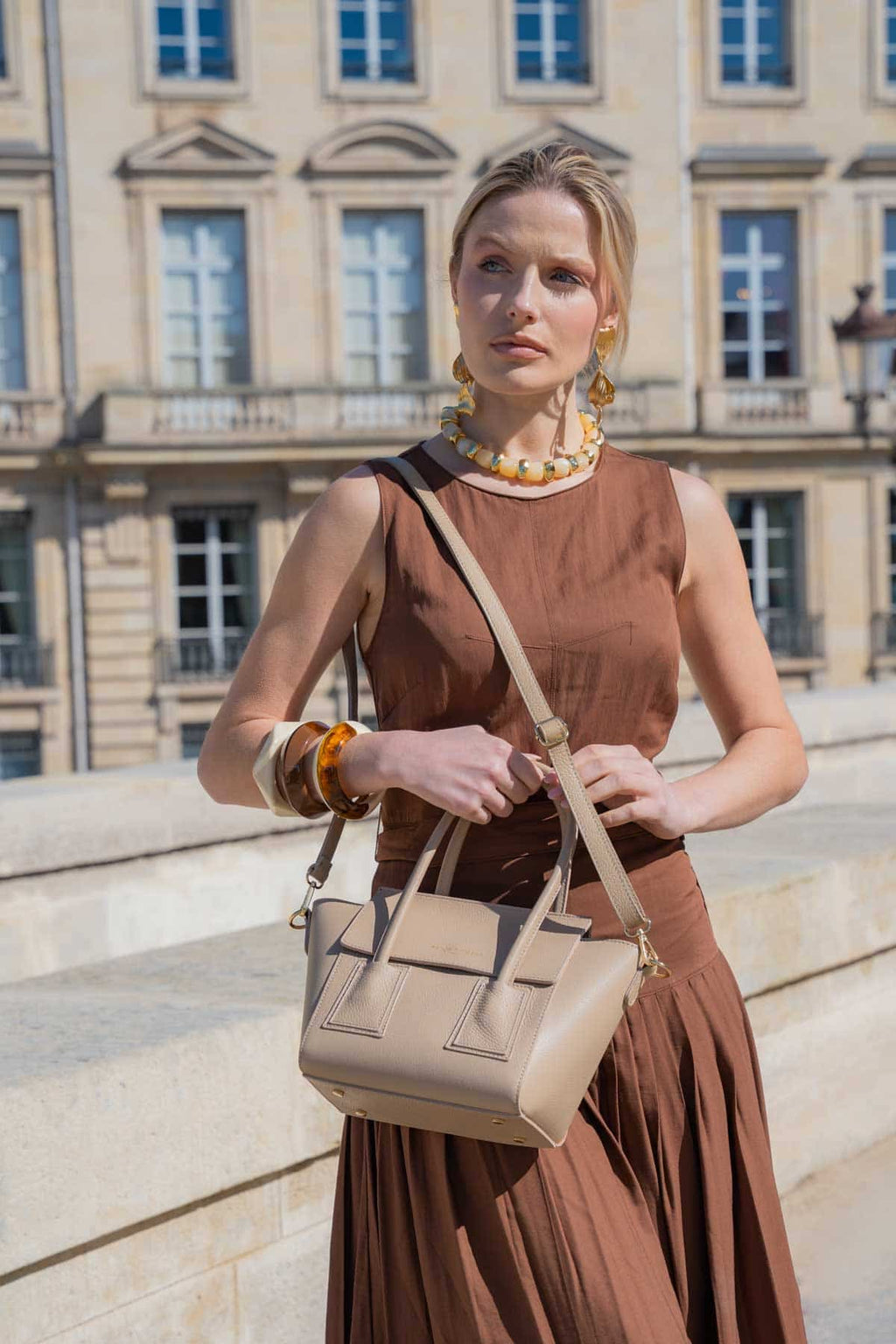 Bolso de mano Lazzo - Topo