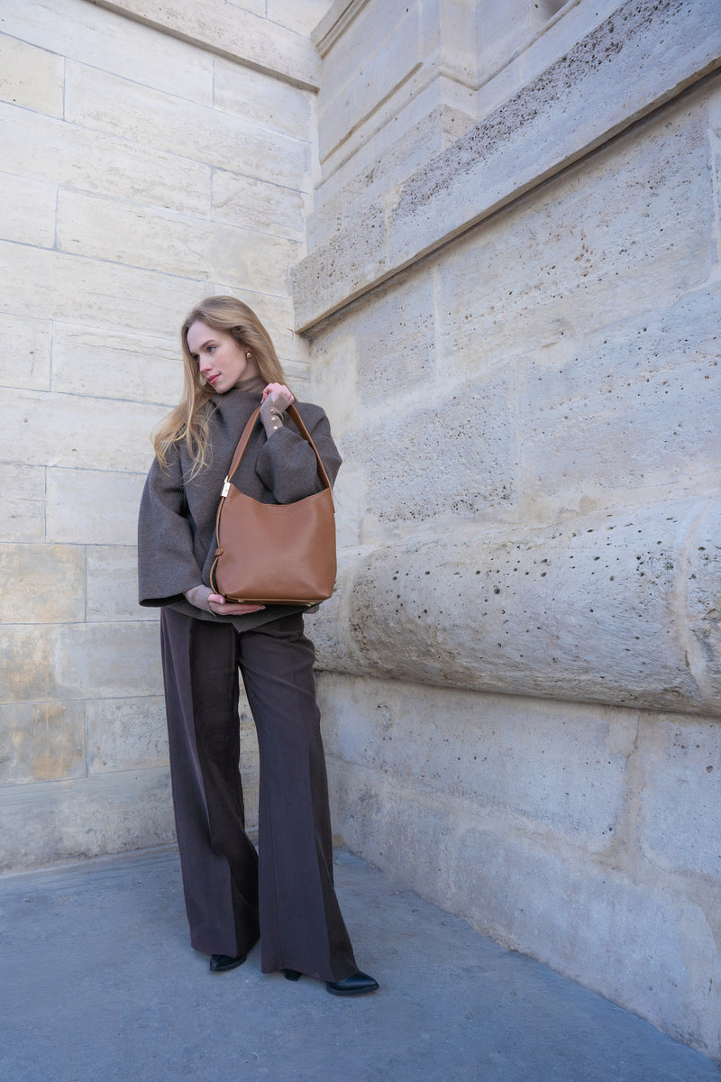 Sac Porté-Épaule Lok - Camel Fonce