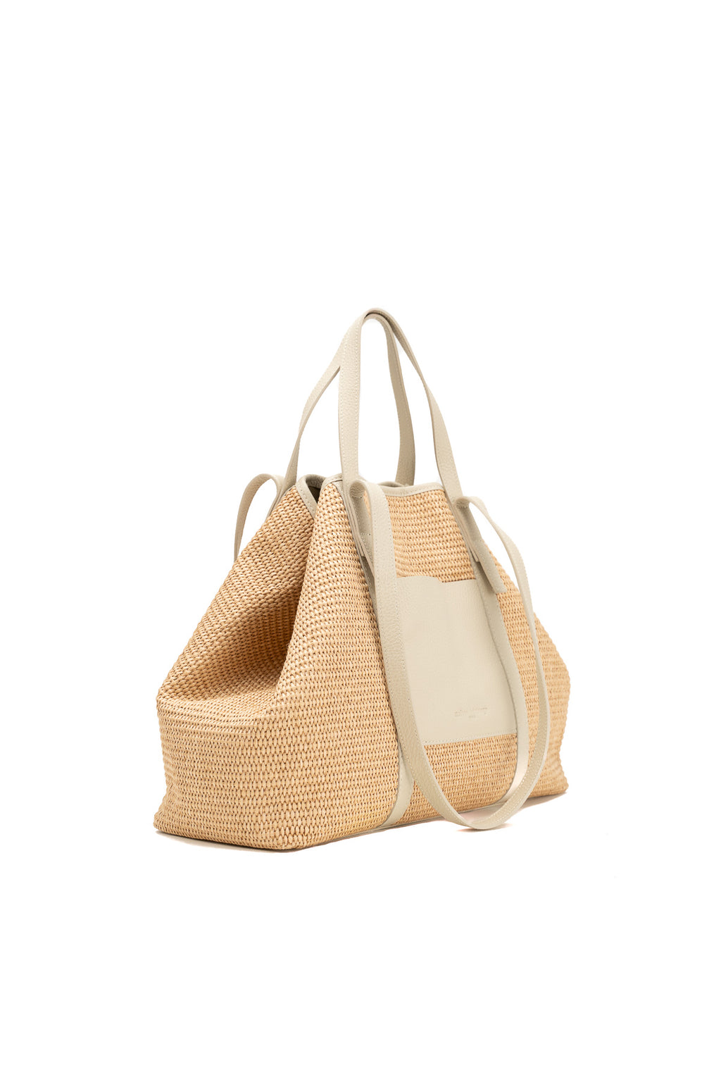 Sac Porté-Épaule Malta Paille - Blanc Casse