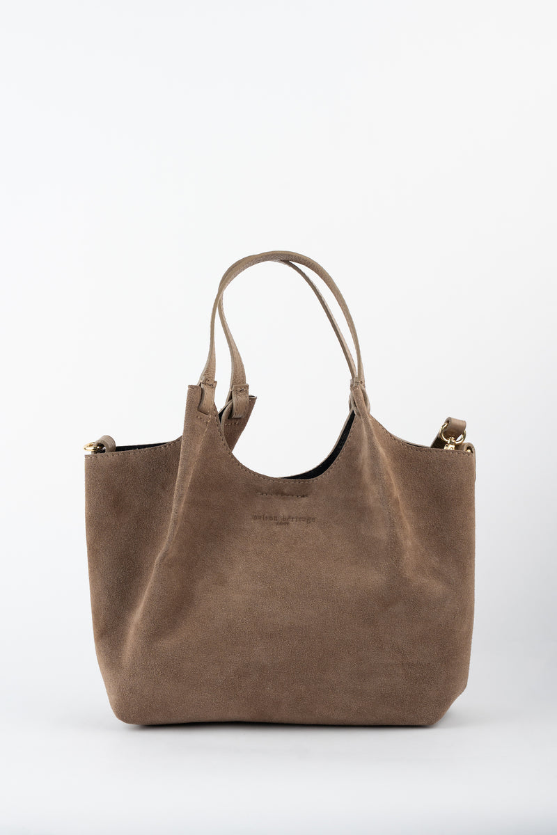 Bolso de hombro Ceto de ante - Taupe