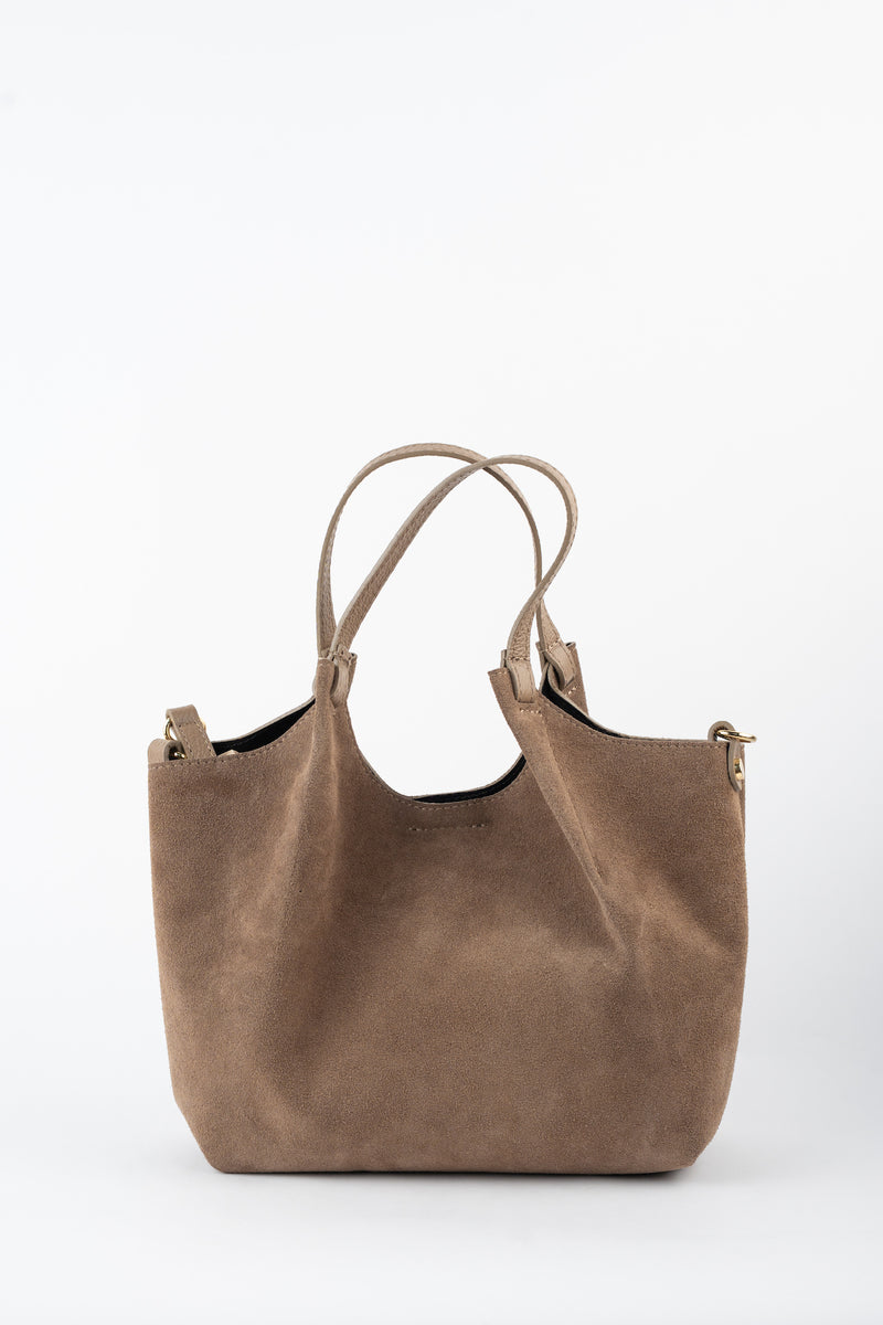 Bolso de hombro Ceto de ante - Taupe