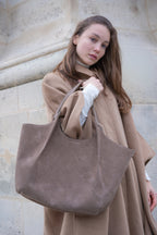 Sac Porté-Épaule Ceto Suede - Taupe