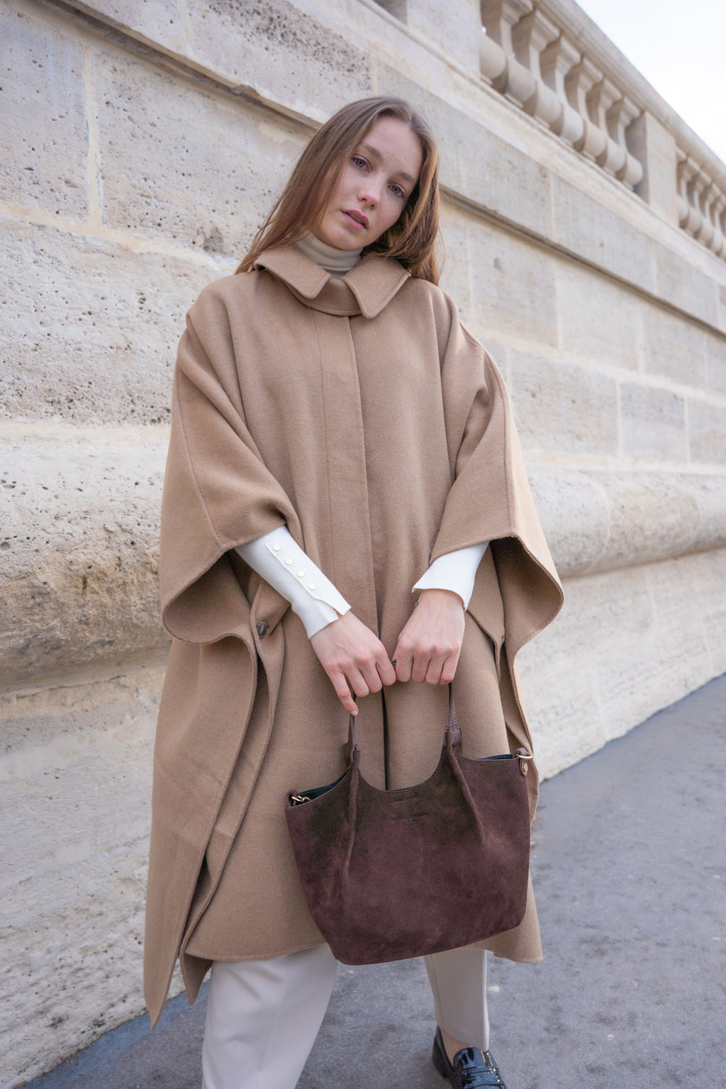 Sac Porté-Épaule Mini Ceto Suede - Marron