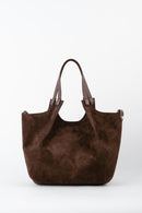 Bolso de hombro Mini Ceto de ante - Marrón
