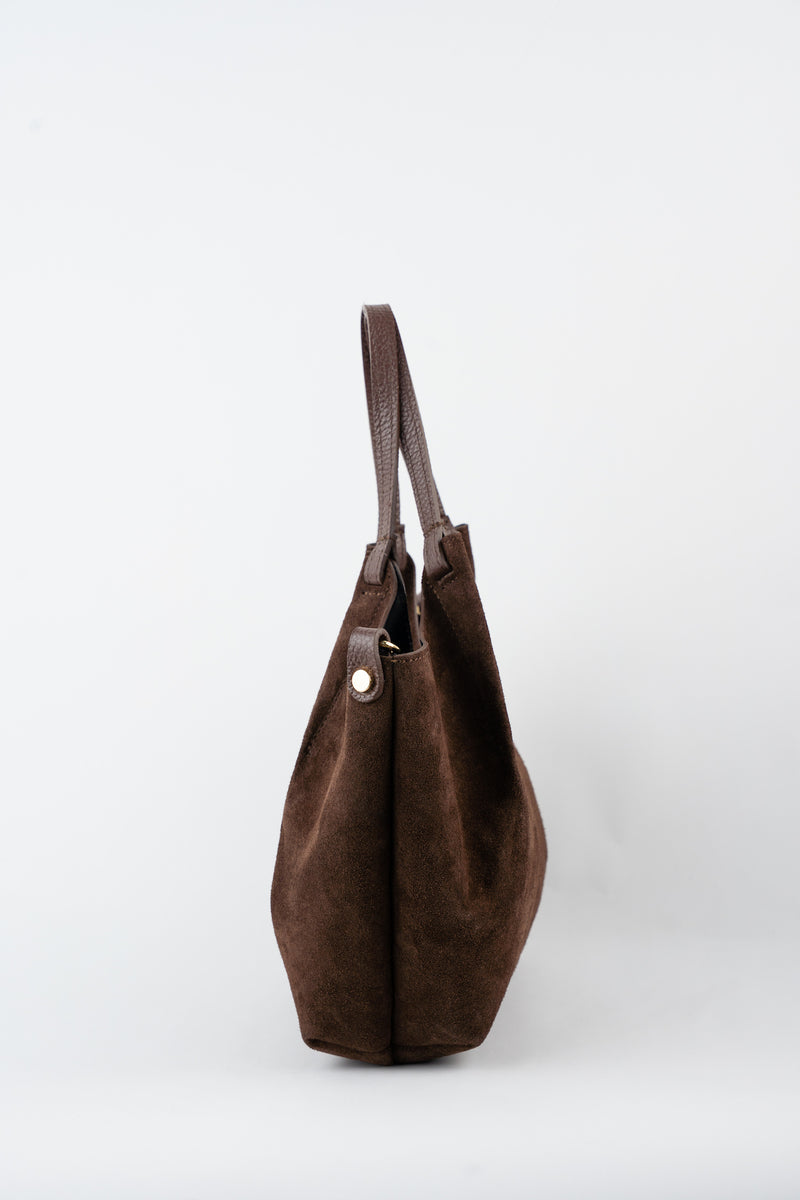 Bolso de hombro Mini Ceto de ante - Marrón