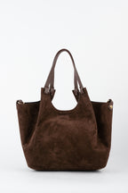 Sac Porté-Épaule Mini Ceto Suede - Marron