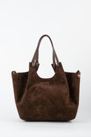 Bolso de hombro Mini Ceto de ante - Marrón