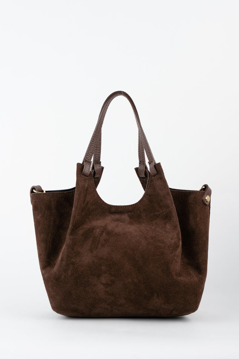 Bolso de hombro Mini Ceto de ante - Marrón