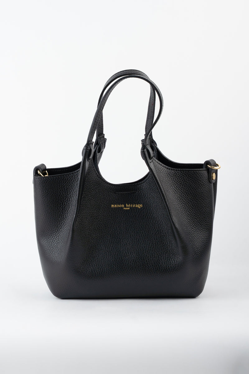 Bolso de hombro Mini Ceto de ante - Negro