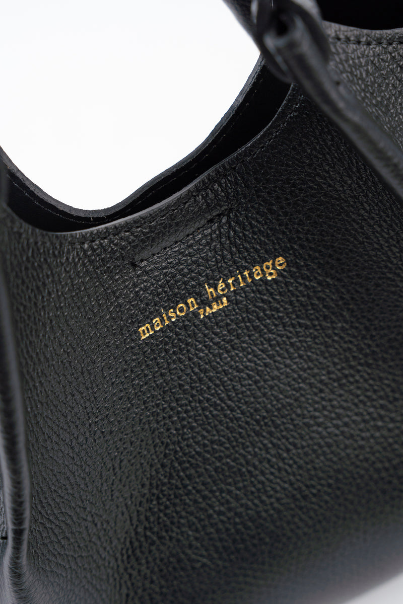 Bolso de hombro Mini Ceto de ante - Negro