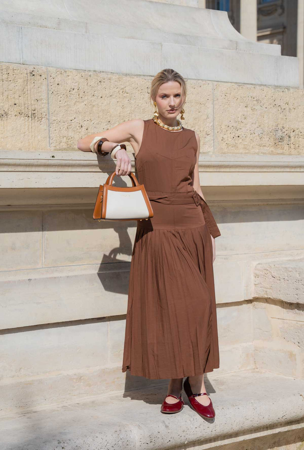 Sac A Main Milano - Beige / Camel