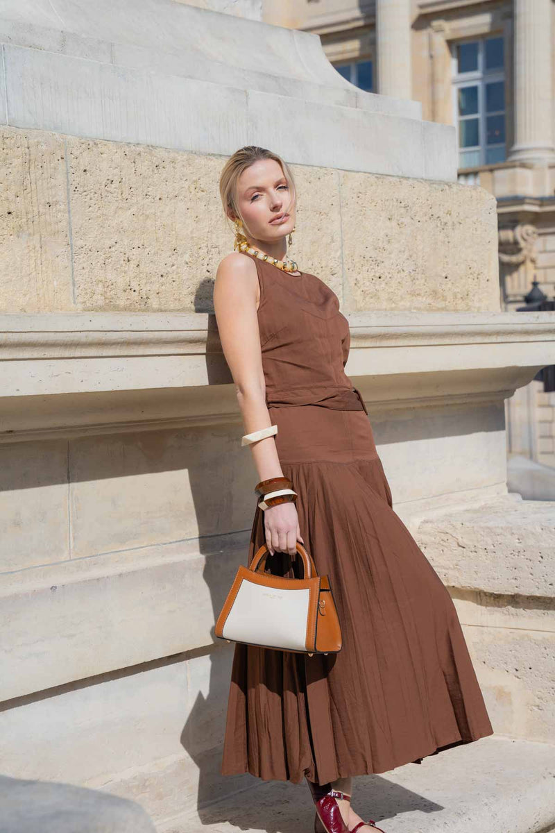 Sac A Main Milano - Beige / Camel