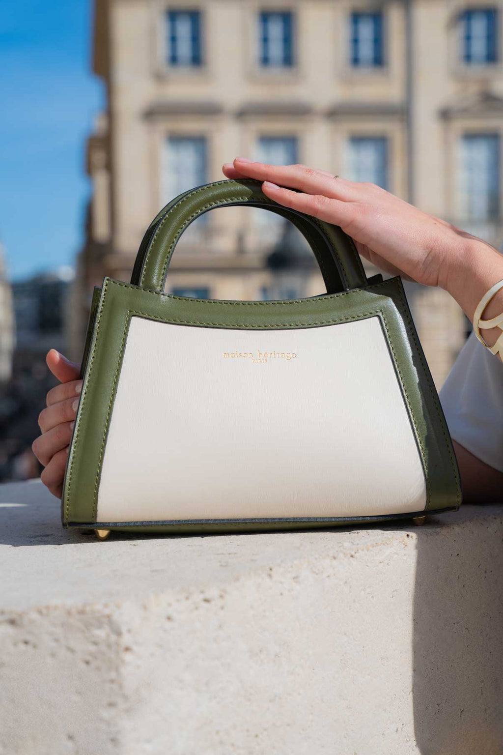 Sac Bandouliere Milano - Beige /Vert Bouteille