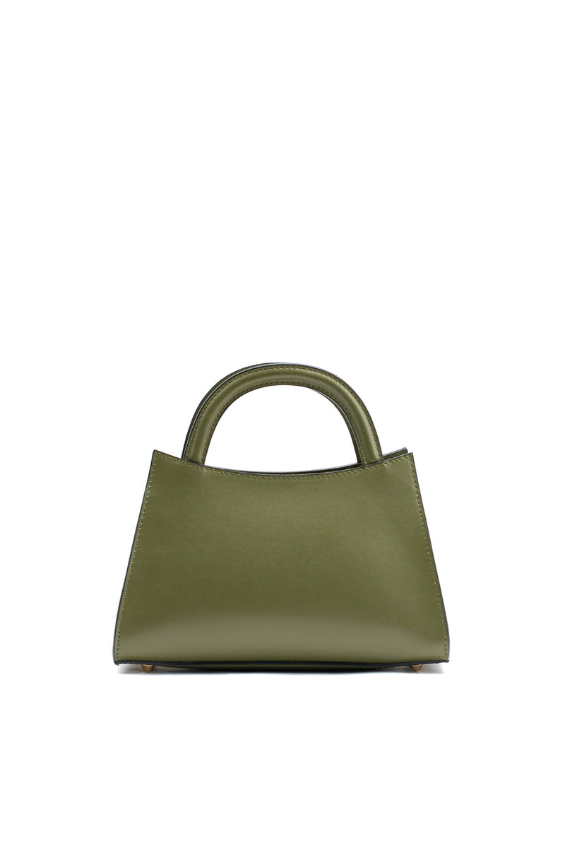 Milano Crossbody Bag - Beige/Bottle Green