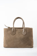 Bolso tote Milia de ante - Gris topo