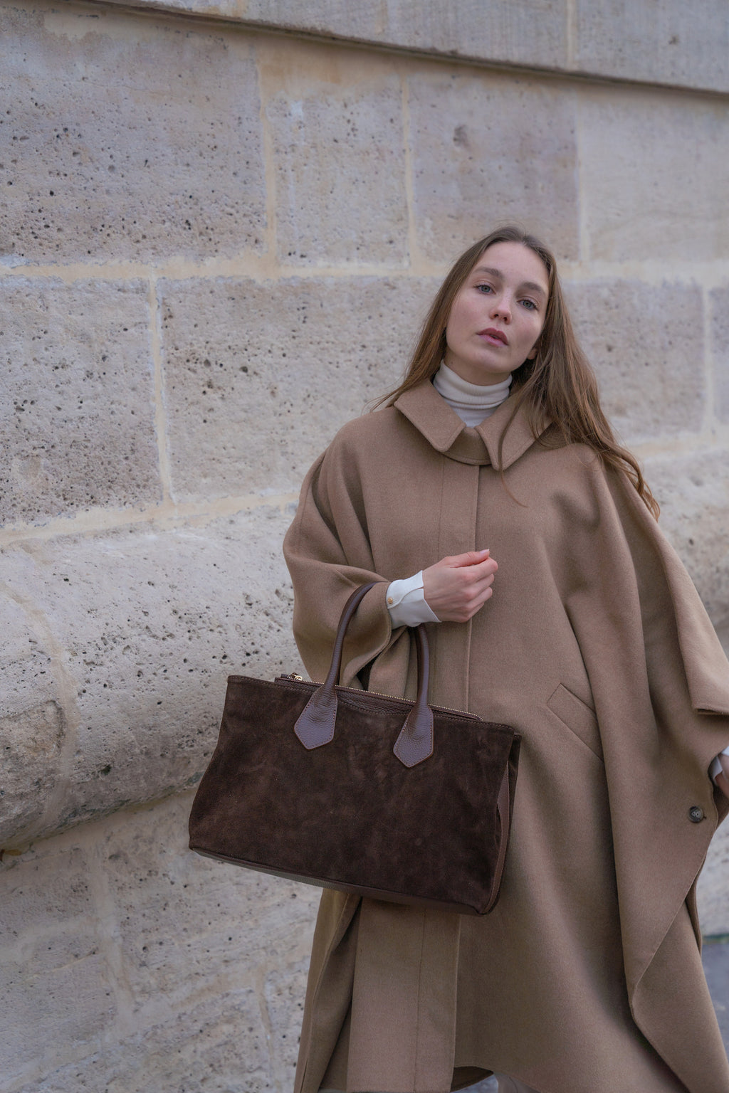 Sac Cabas Milia Suede - Marron