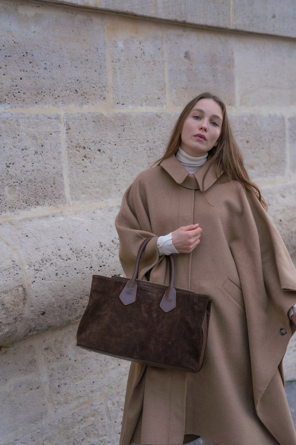 Sac Cabas Milia Suede - Marron