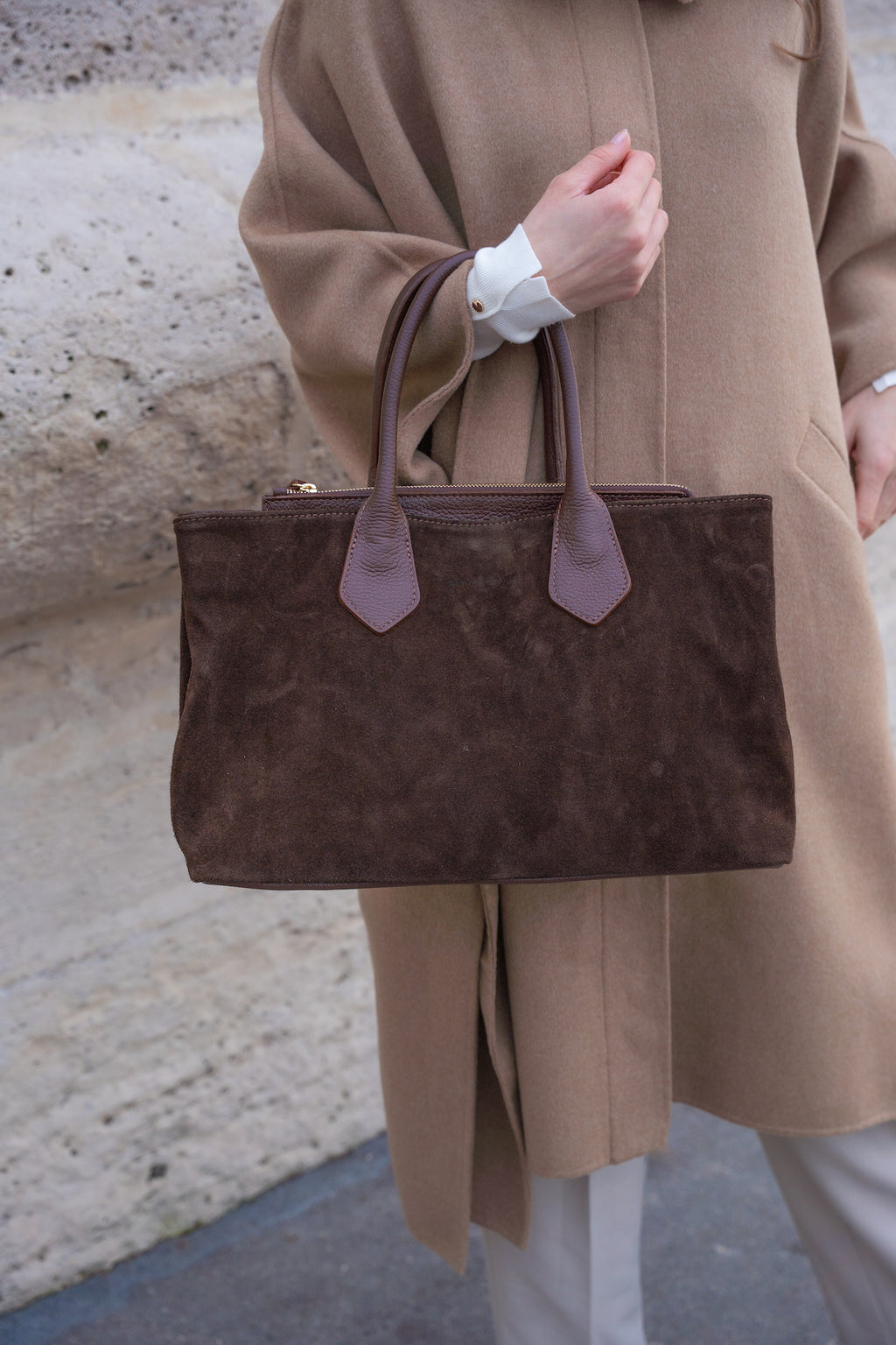 Sac Cabas Milia Suede - Marron