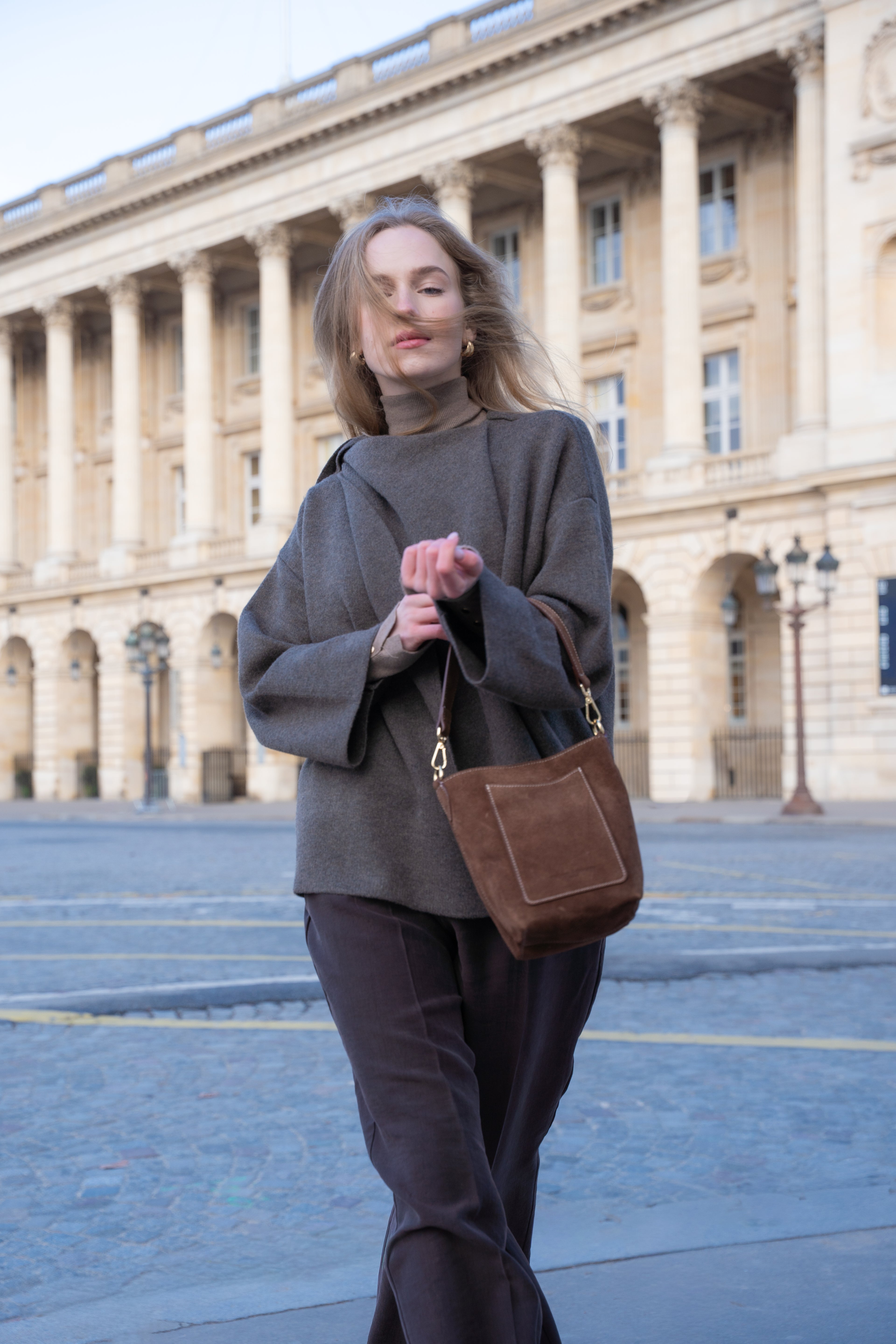 Sac Porté-Épaule Mini Leyla - Marron