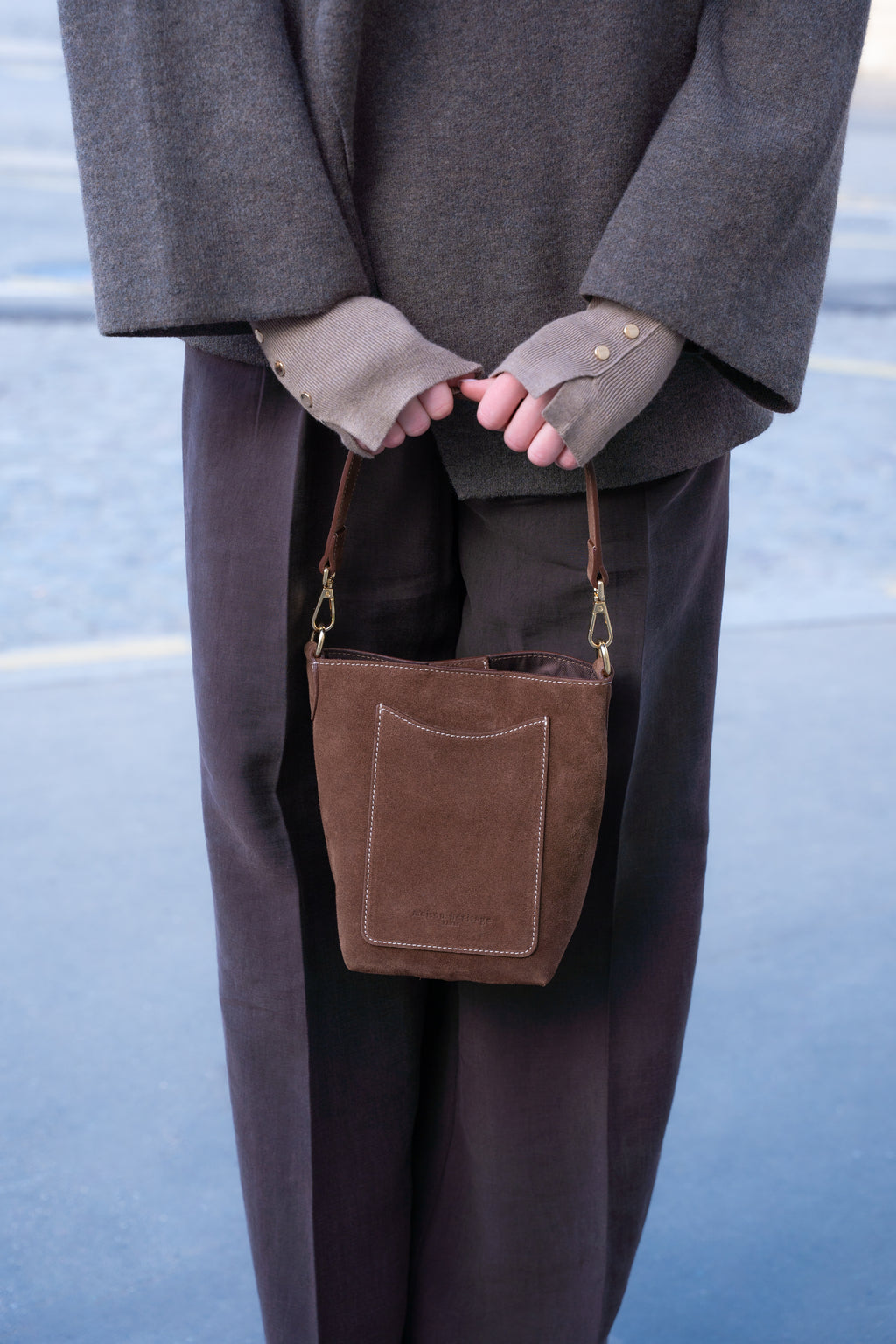 Sac Porté-Épaule Mini Leyla - Marron