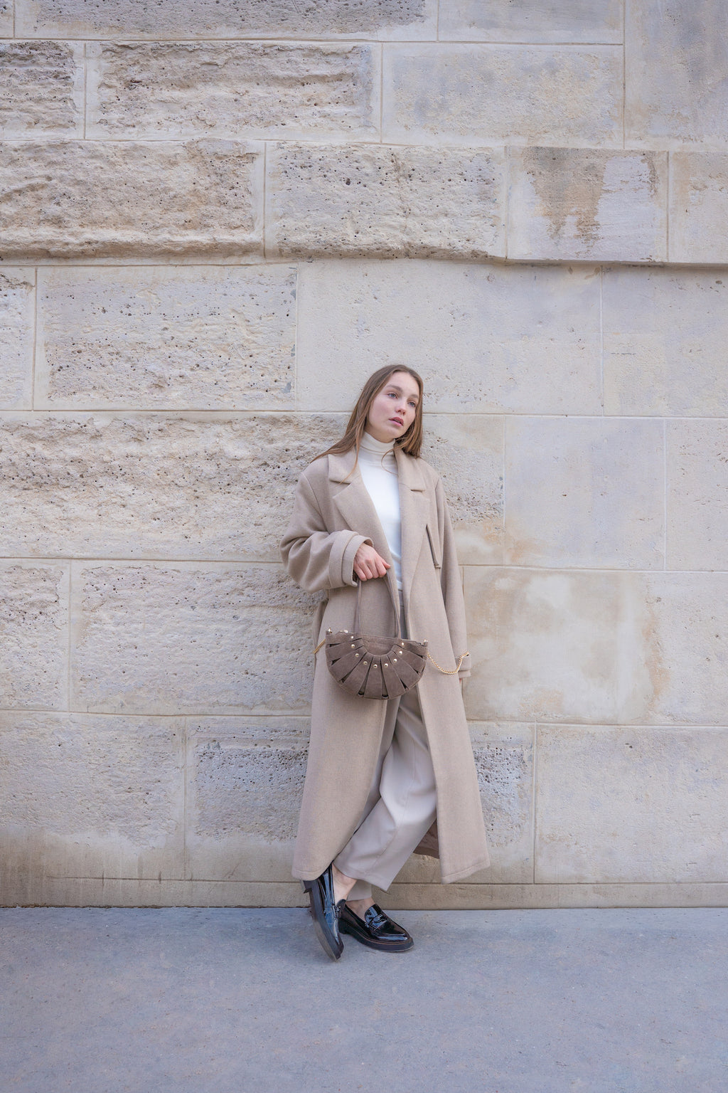Sac À Main Mini Sparti Suede - Taupe