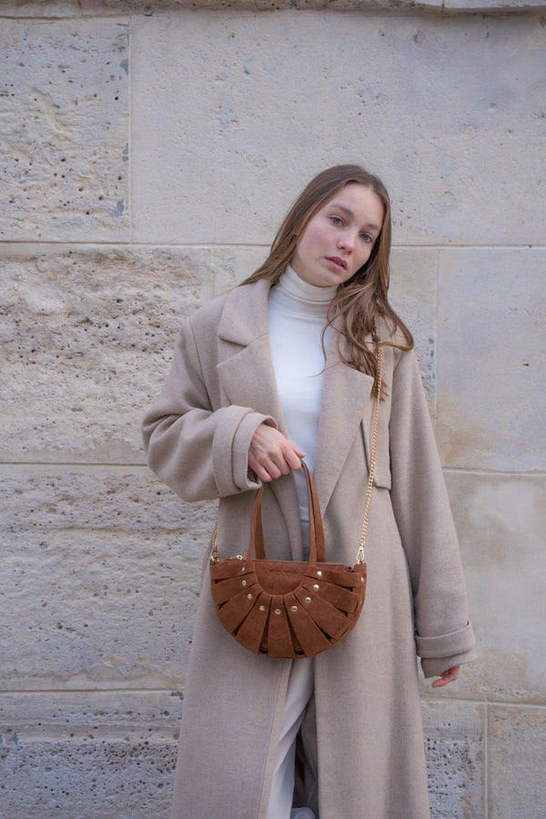 Bolso de mano Mini Sparti de ante - Marrón