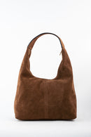 Bolso de hombro Nord de ante - Marrón