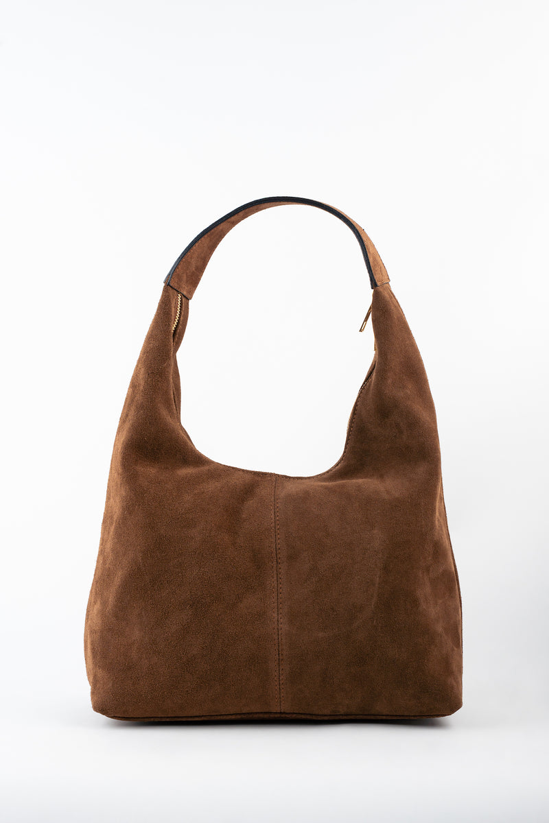 Bolso de hombro Nord de ante - Marrón