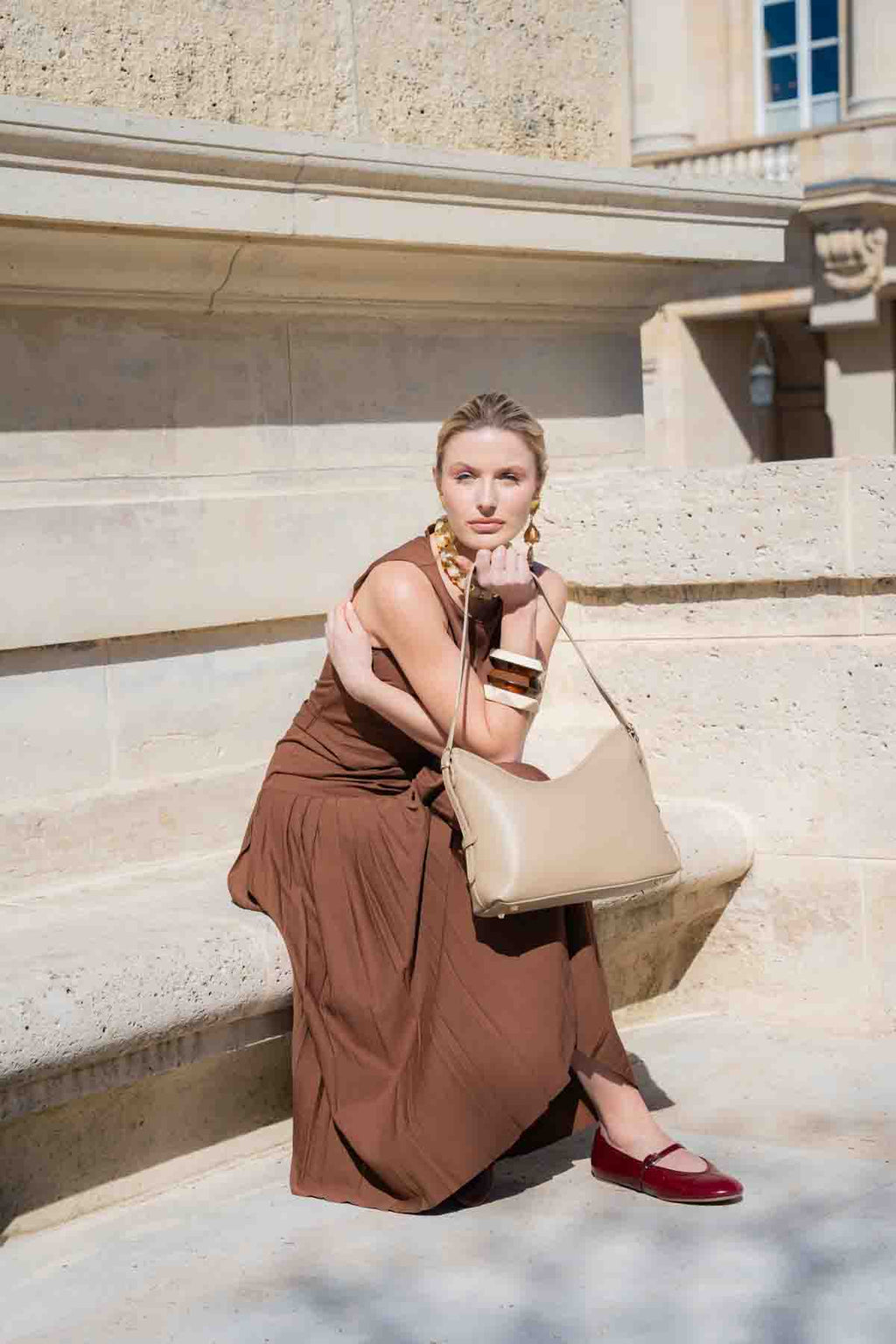 Sac Porte Epaule Olia - Taupe