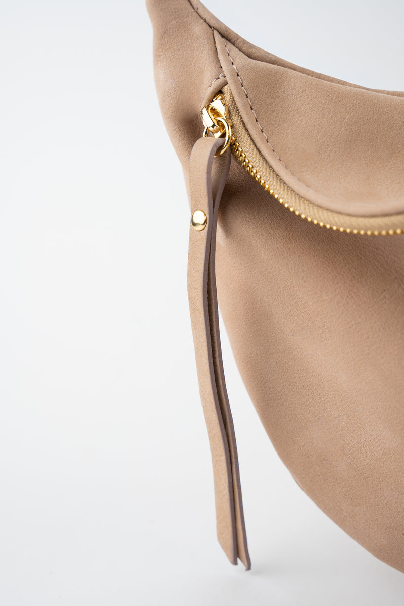 Sac Banane Rachel Nubuk - Taupe