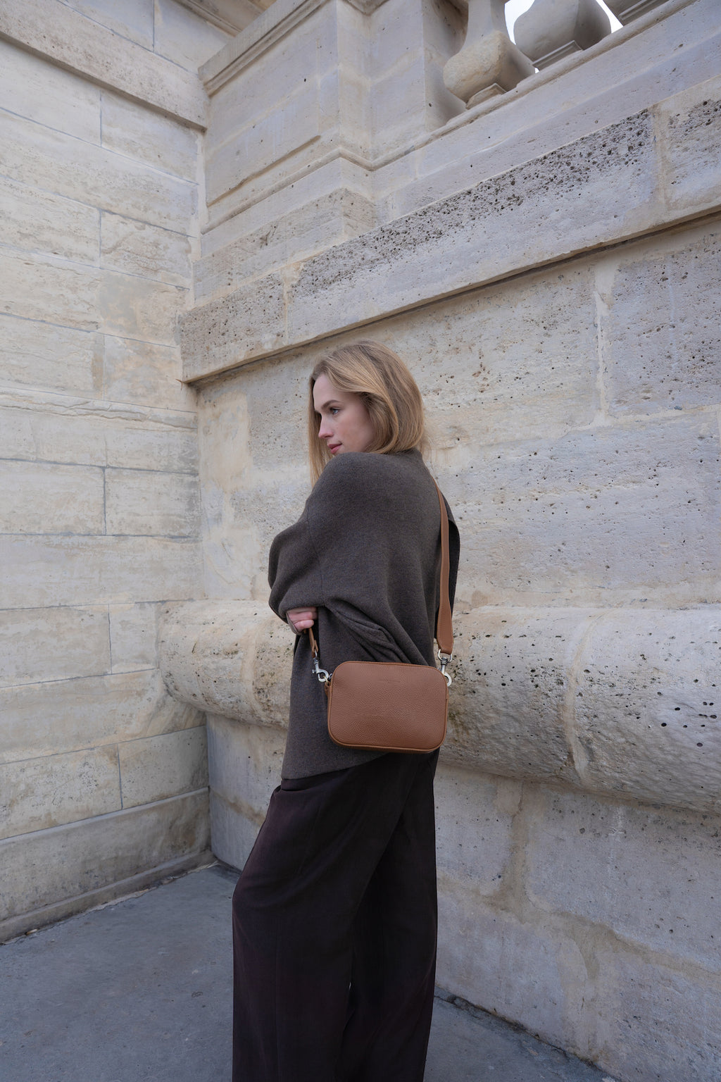 Sac Bandouliere Saga - Camel Fonce
