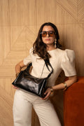 Sac Porté-Épaule Sandi Vintage - Noir