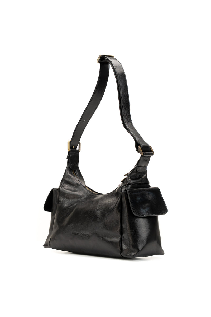 Sandi Vintage Shoulder Bag - Black