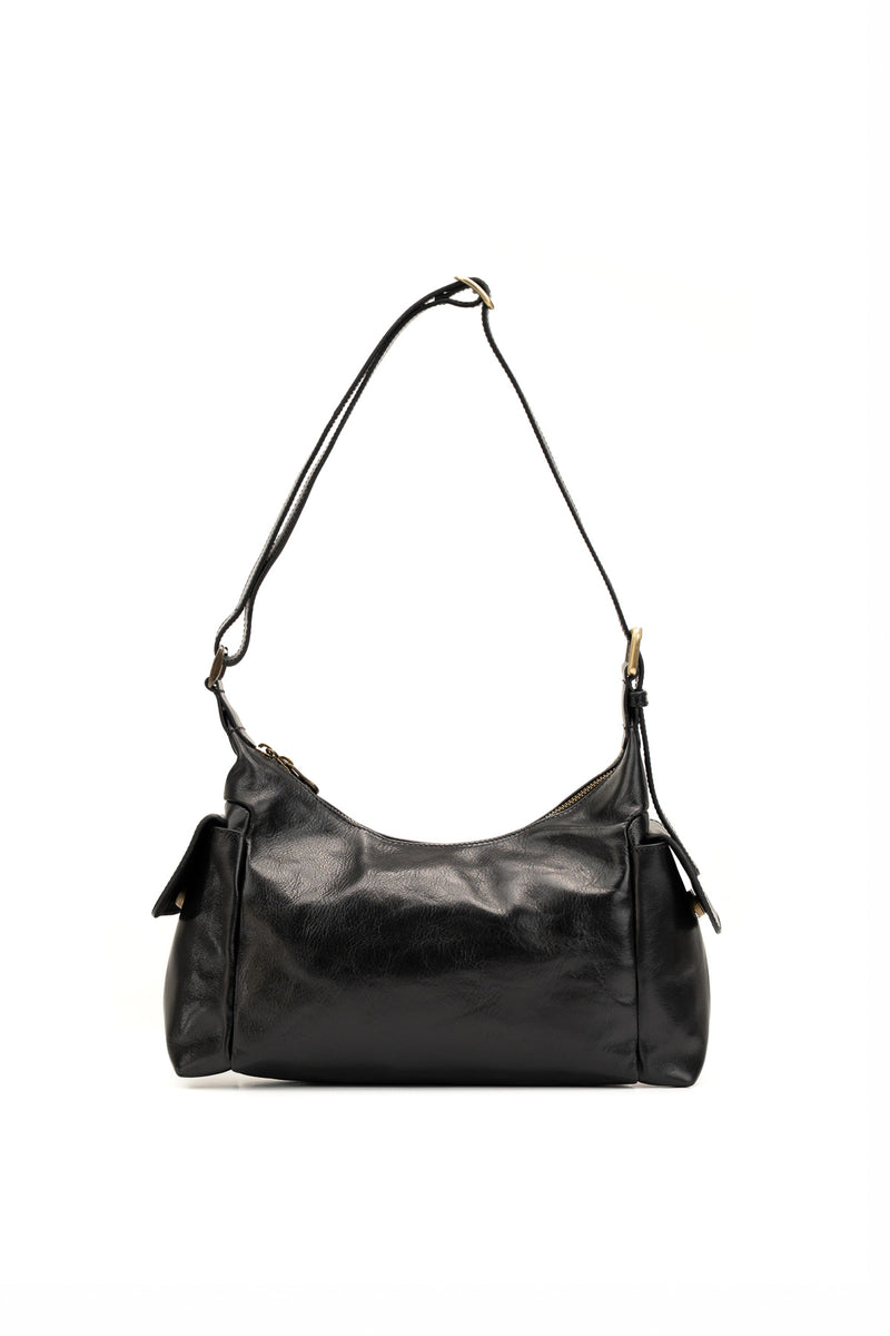 Sandi Vintage Shoulder Bag - Black
