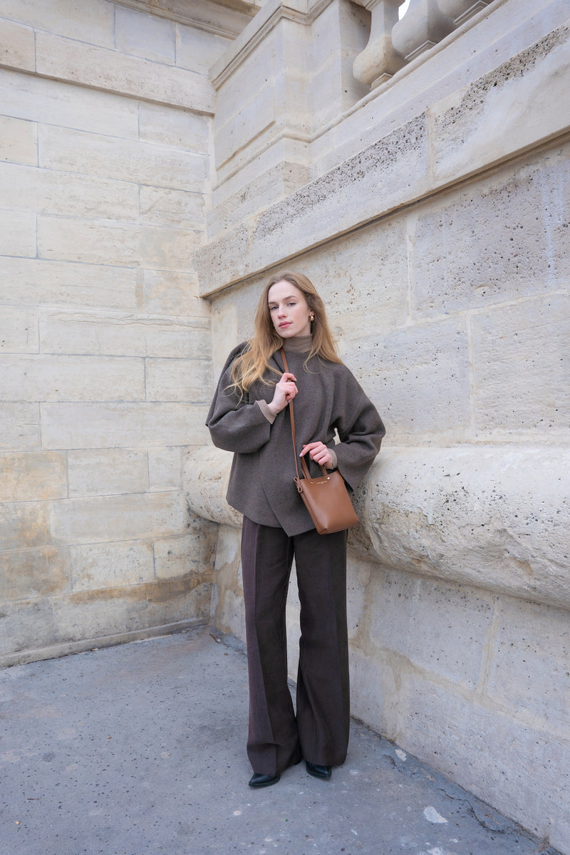 Bolso de mano Skadi Graine - Camel oscuro