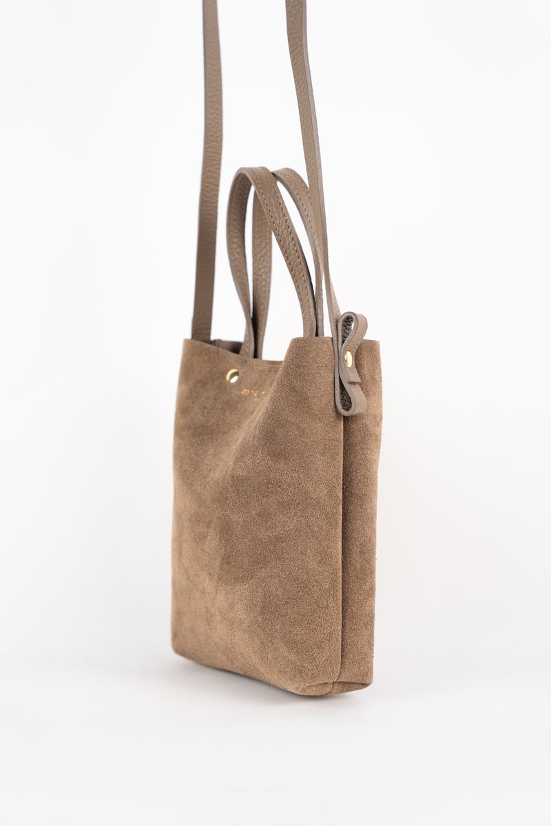 Skadi Suede Handbag - Taupe