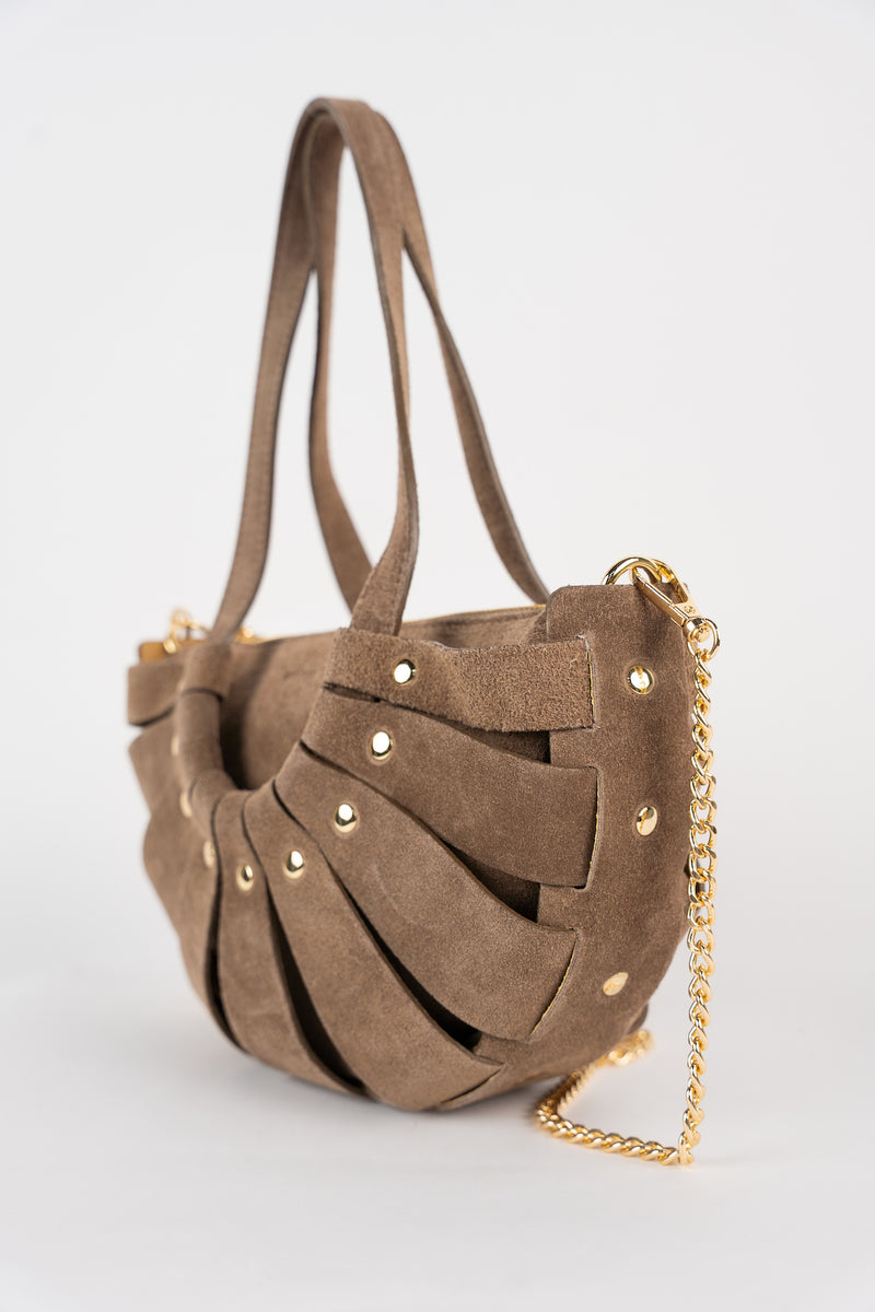 Sac À Main Sparti Suede - Taupe