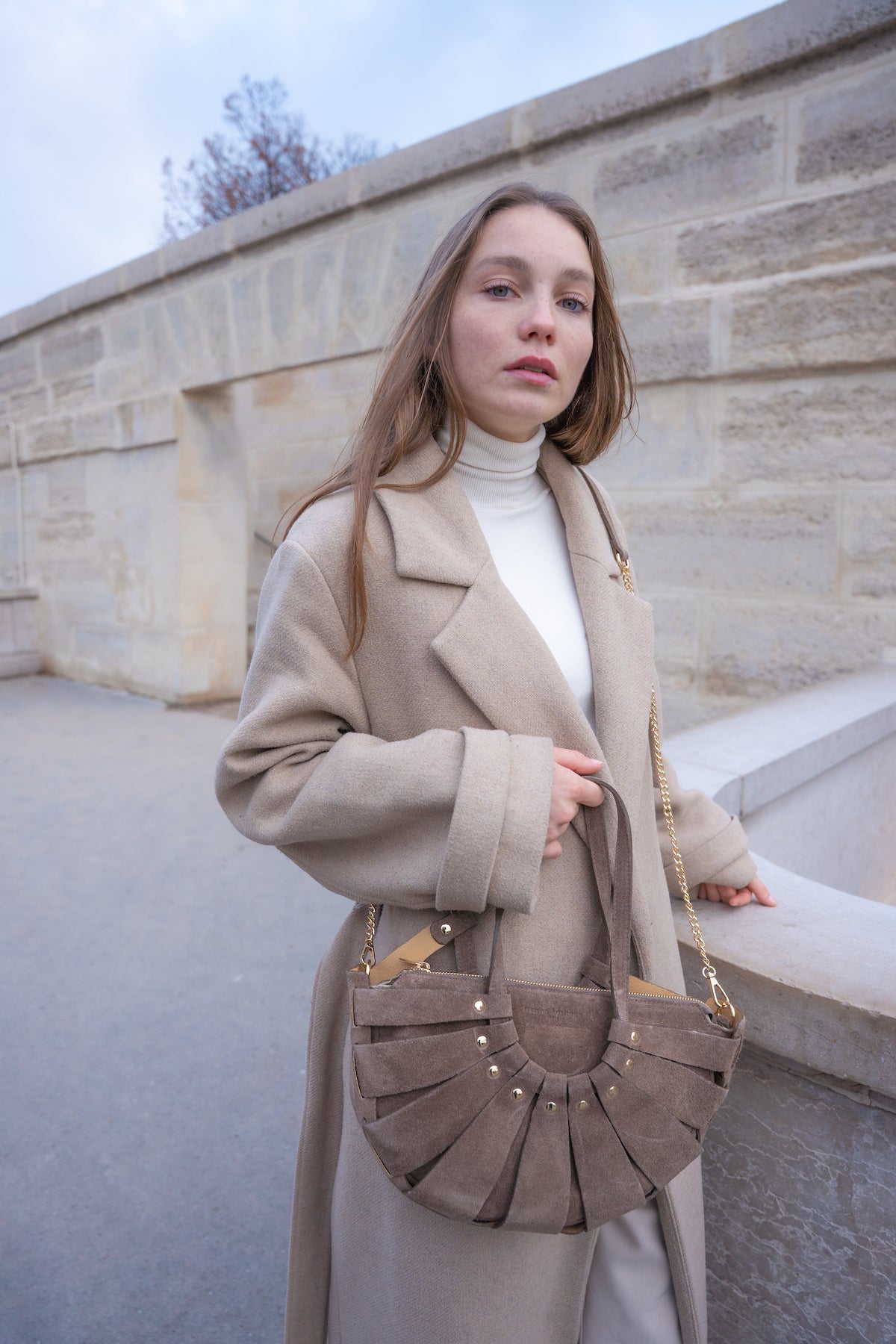 Sac À Main Sparti Suede - Taupe