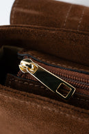 Sac Besace Tex Full Suede - Marron