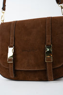 Sac Besace Tex Full Suede - Marron