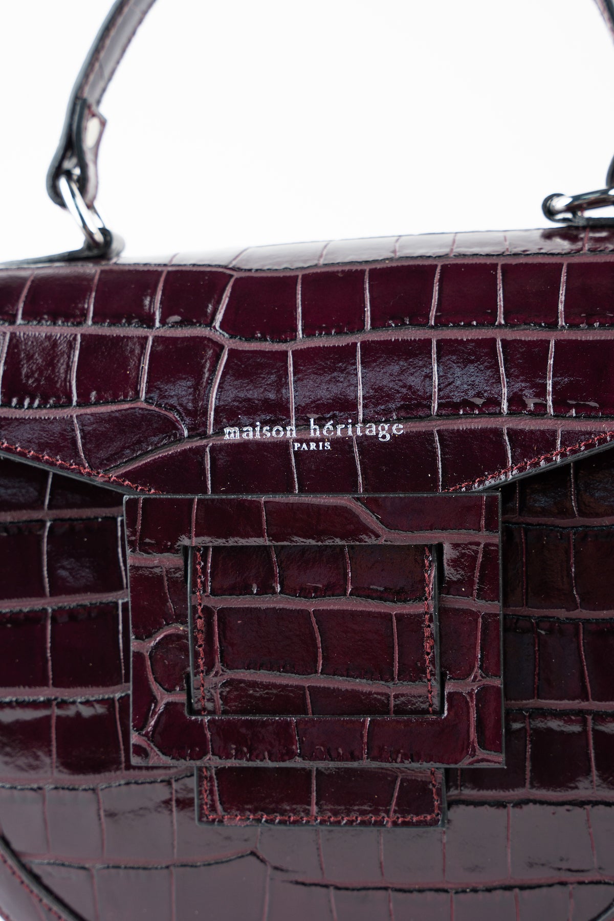 Borsa a mano Votti Croco - Bordeaux