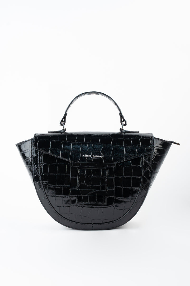 Bolso de mano Votti Croco - Negro