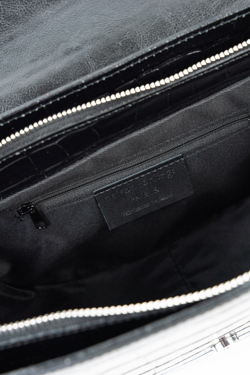 Bolso de mano Votti Croco - Negro