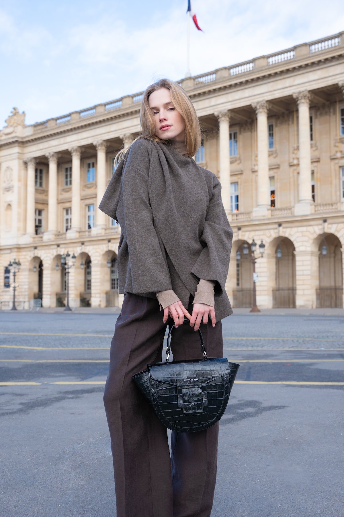 Sac À Main Votti Croco - Noir