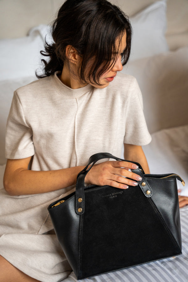 Sac À Main Parl Suede - Noir Suede