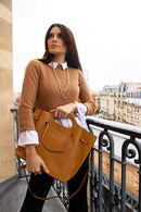 Bolso Tote Ciruela - Camel