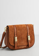 Sac Besace Tex Suede - Camel